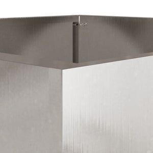 Edelstahl Pflanzkübel Silber 75cm