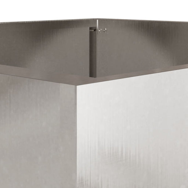 Edelstahl Pflanzkübel Silber 75cm
