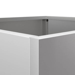 Silberner Pflanzkübel Verzinkt 32x29x75cm