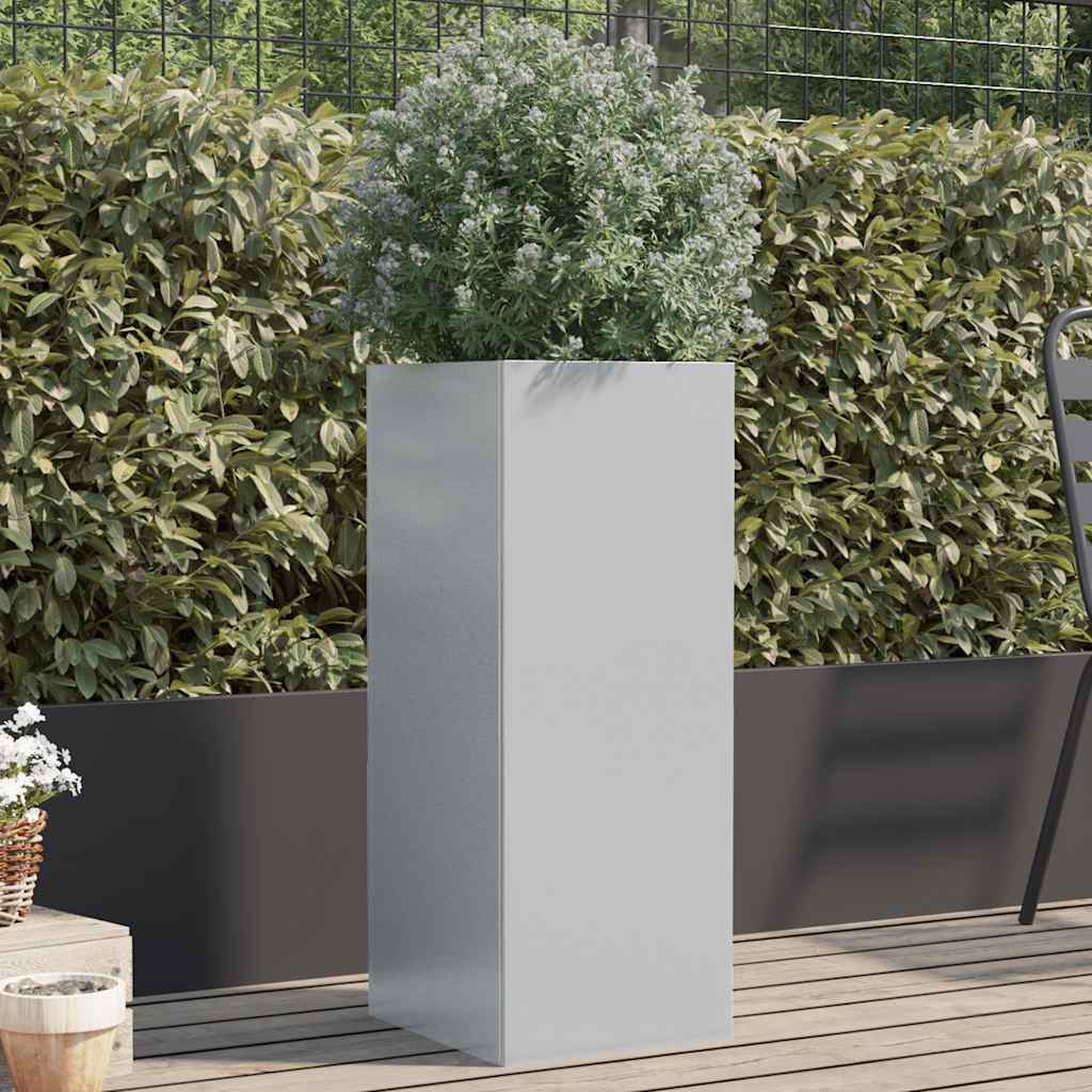 Silberner Pflanzkübel Verzinkt 32x29x75cm
