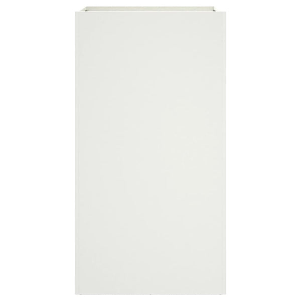 Weißer Pflanzkübel Stahl, 42x38x75 cm