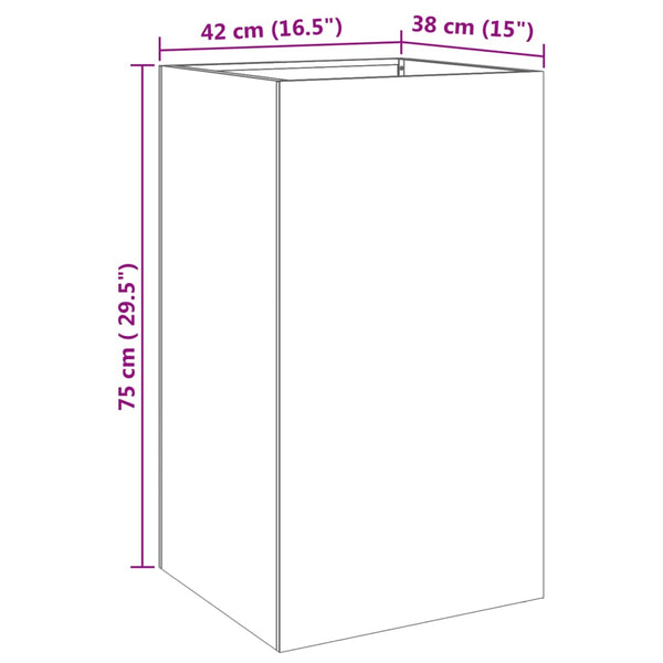 Edelstahl Pflanzkübel Silber 75cm