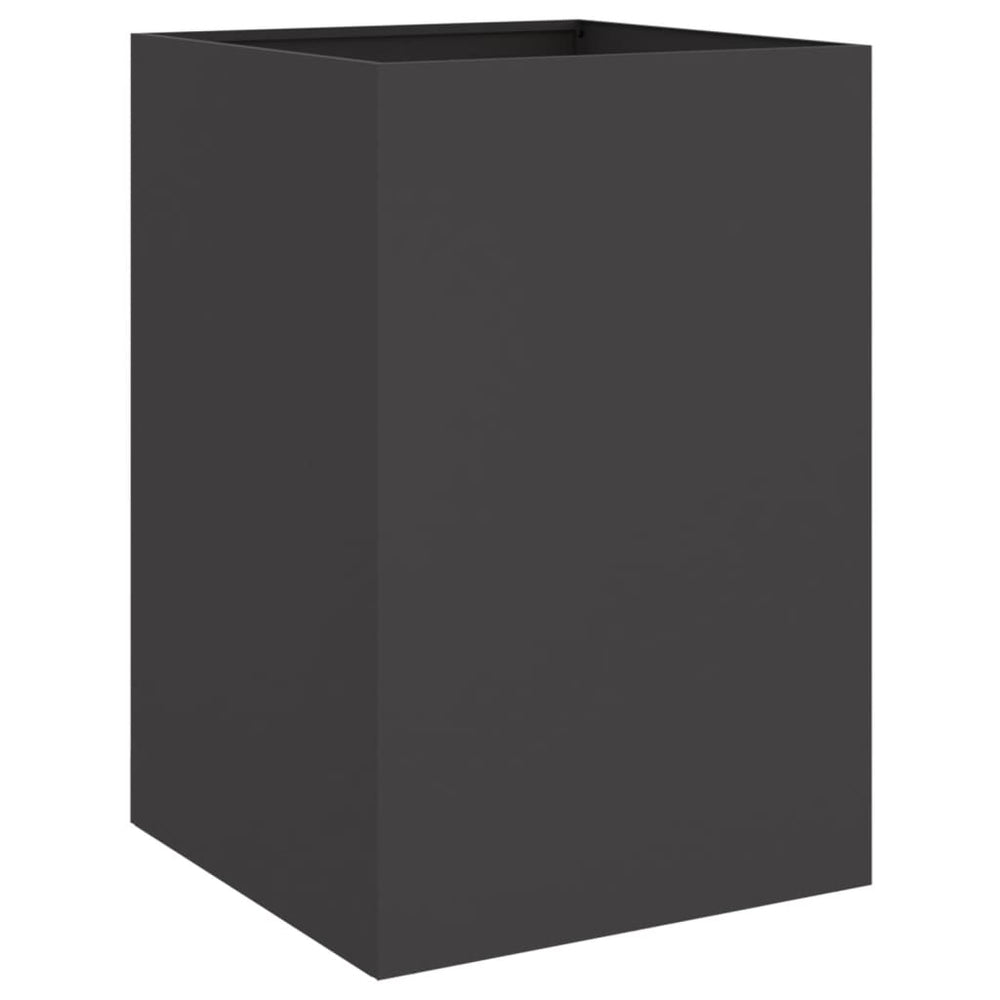 Schwarzer Stahl Pflanzkübel, 52x48x75 cm