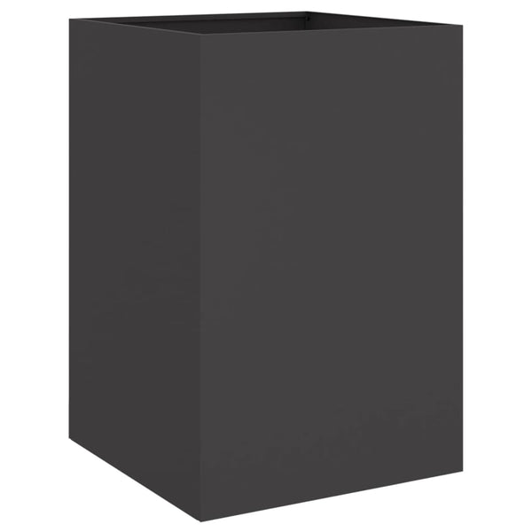 Schwarzer Stahl Pflanzkübel, 52x48x75 cm
