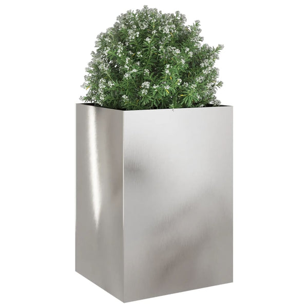 Edelstahl Pflanzkübel Silber 52x48x75cm