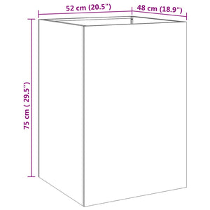 Edelstahl Pflanzkübel Silber 52x48x75cm