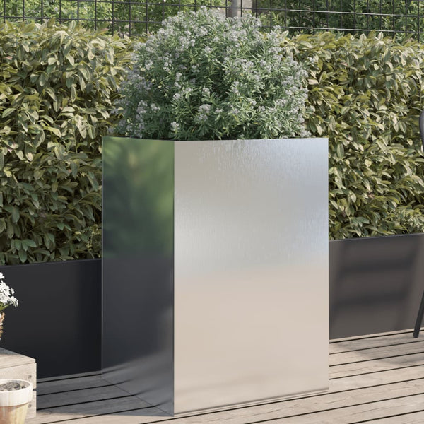 Edelstahl Pflanzkübel Silber 52x48x75cm
