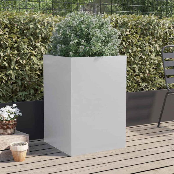 Silberner Pflanzkübel 52x48x75 cm