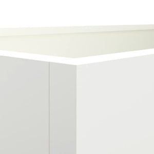 Weißer Pflanzkübel Stahl 62x30x29 cm