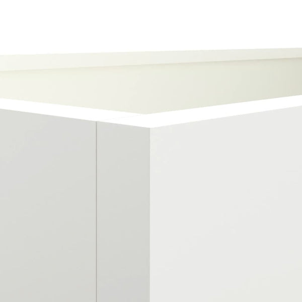 Weißer Pflanzkübel Stahl 62x30x29 cm
