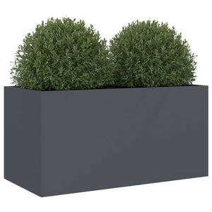 Anthrazit Pflanzkübel Stahl 62x30x29 cm