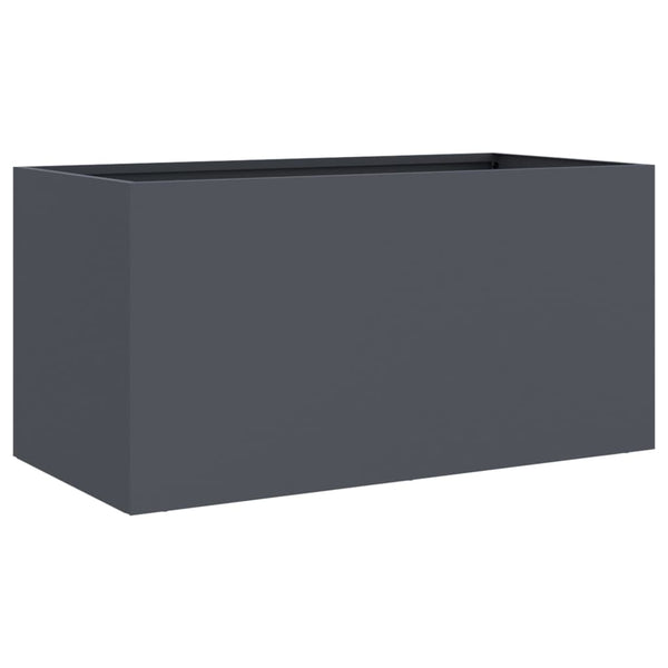 Anthrazit Pflanzkübel Stahl 62x30x29 cm