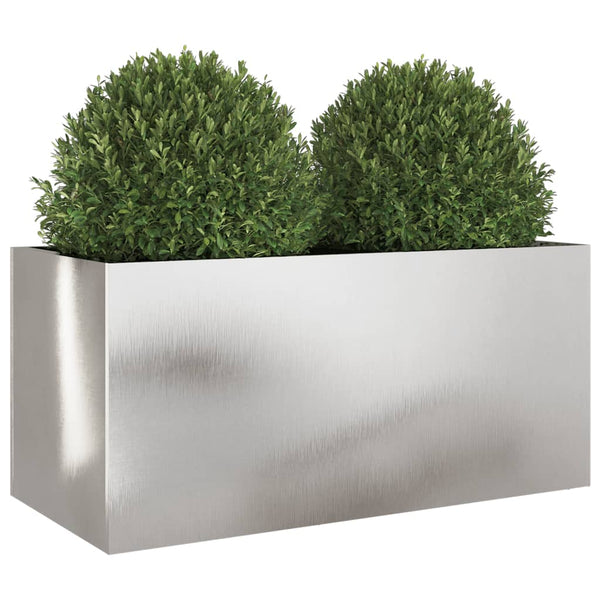 Edelstahl Pflanzkübel Silber 62cm