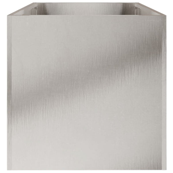 Edelstahl Pflanzkübel Silber 62cm
