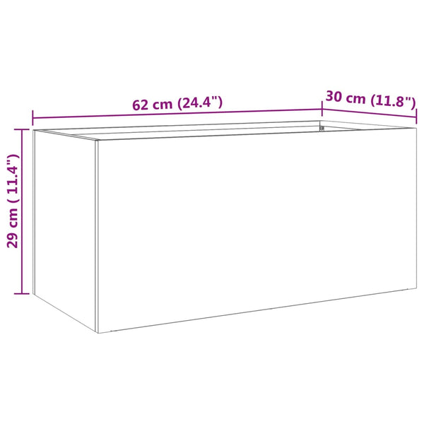 Edelstahl Pflanzkübel Silber 62cm