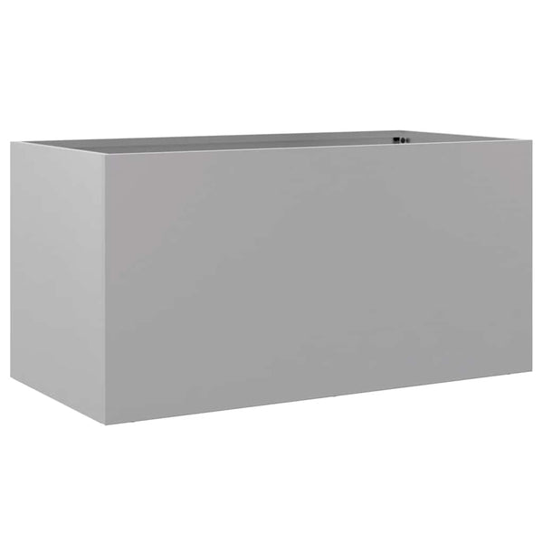 Silberner Pflanzkübel 62cm Verzinkt