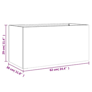 Silberner Pflanzkübel 62cm Verzinkt