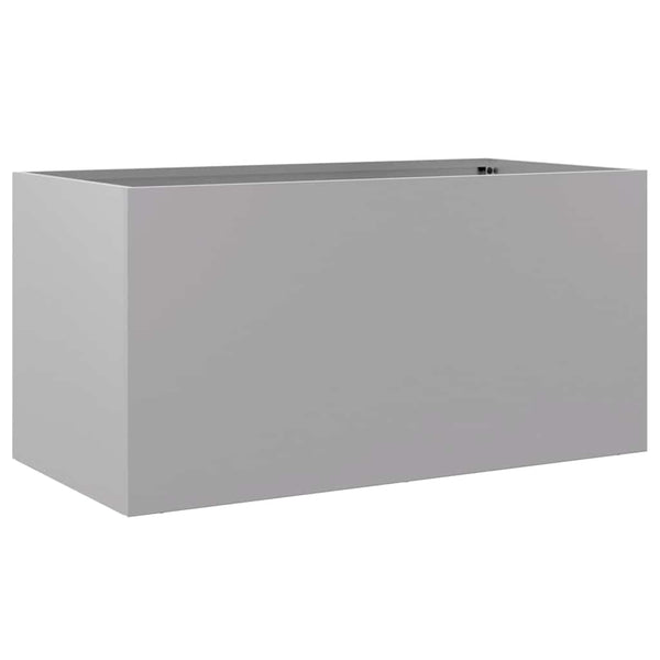 Silberner Pflanzkübel 62cm Verzinkt