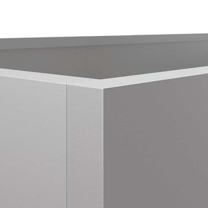 Silberner Pflanzkübel 62cm Verzinkt