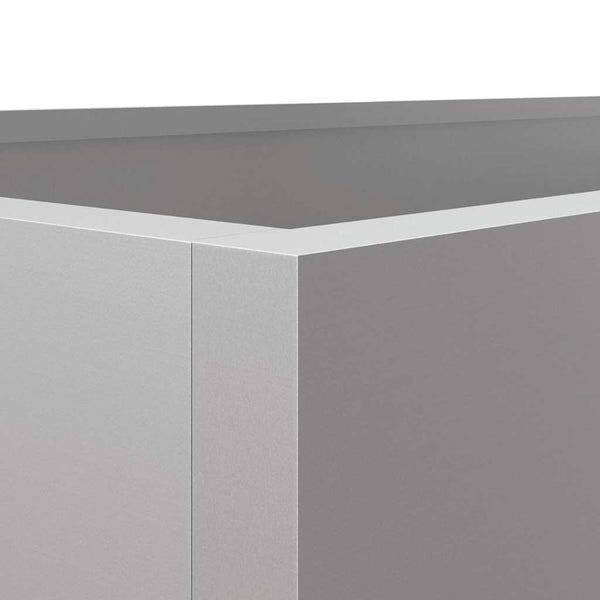 Silberner Pflanzkübel 62cm Verzinkt