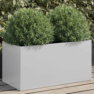 Silberner Pflanzkübel 62cm Verzinkt