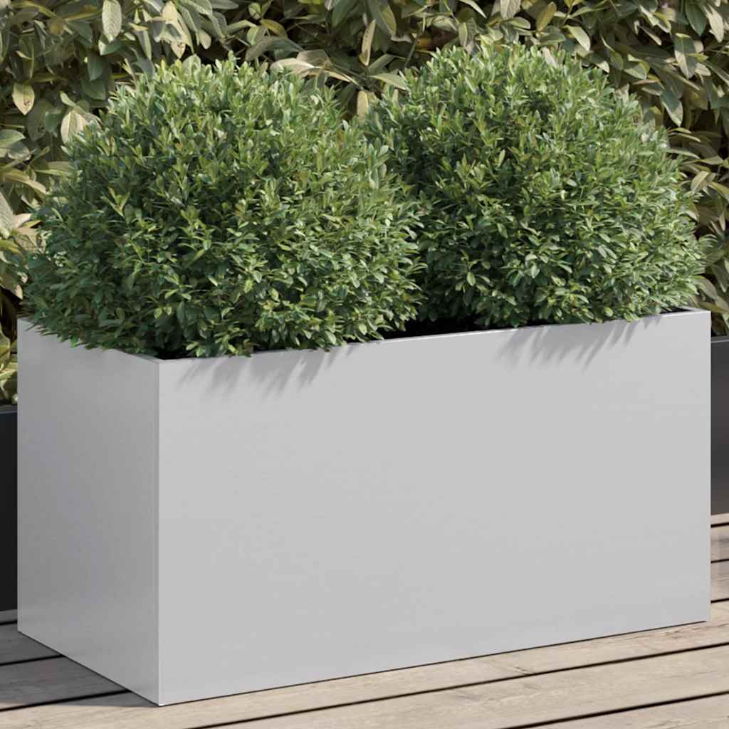 Silberner Pflanzkübel 62cm Verzinkt