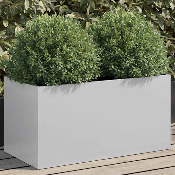 Silberner Pflanzkübel 62cm Verzinkt