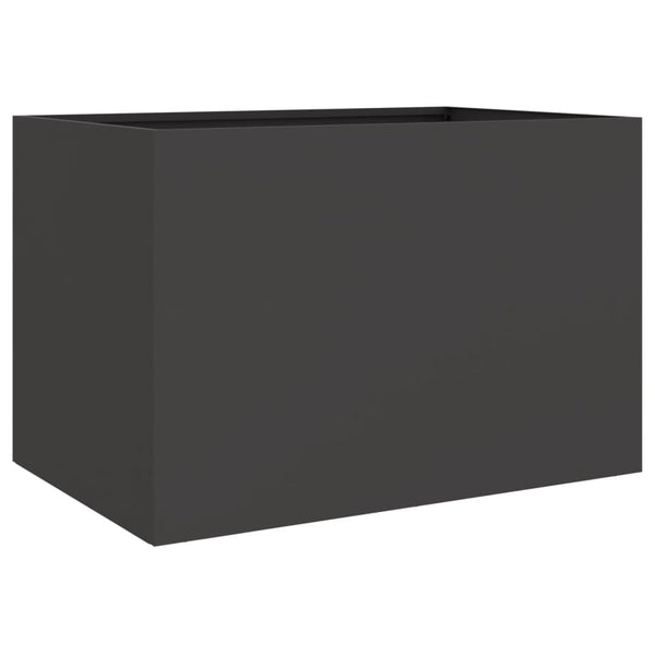 Schwarzer Stahl Pflanzkübel 62x40x39cm