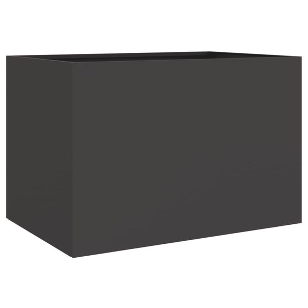 Schwarzer Stahl Pflanzkübel 62x40x39cm