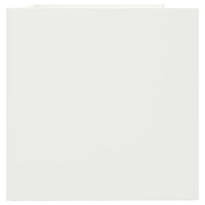 Weißer Pflanzkübel Stahl 62x40x39 cm