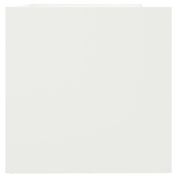 Weißer Pflanzkübel Stahl 62x40x39 cm