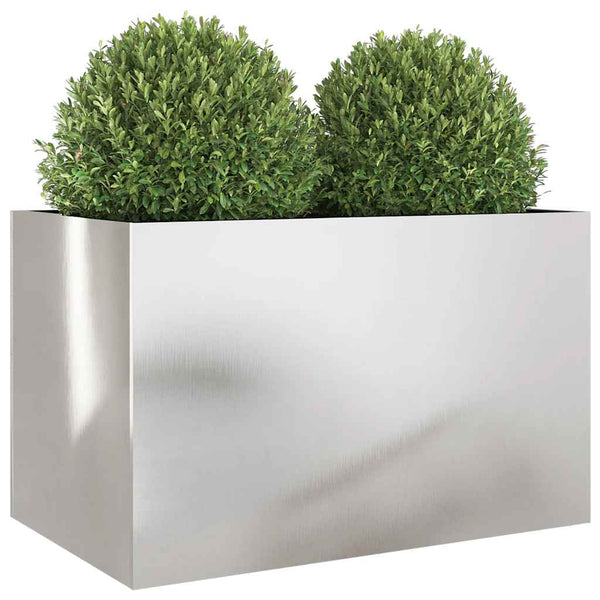 Edelstahl Pflanzkübel Silber 62 cm