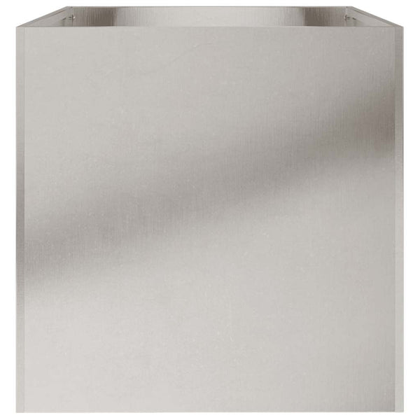 Edelstahl Pflanzkübel Silber 62 cm