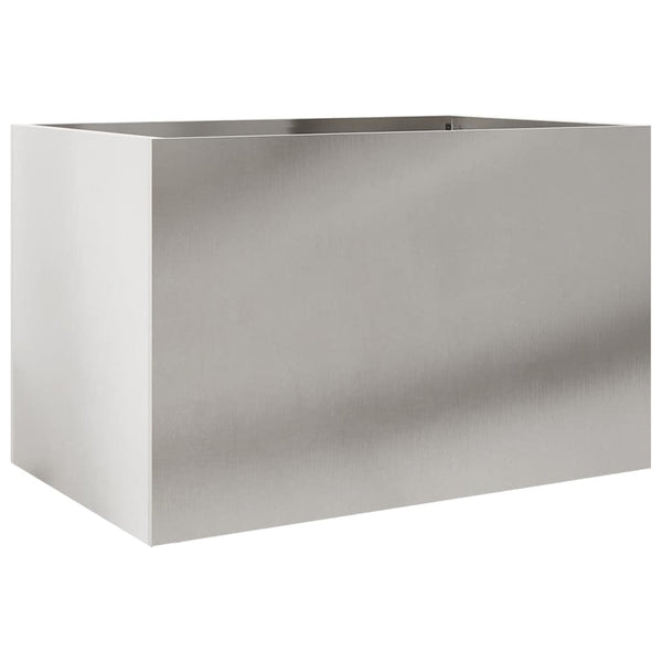 Edelstahl Pflanzkübel Silber 62 cm