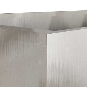 Edelstahl Pflanzkübel Silber 62 cm