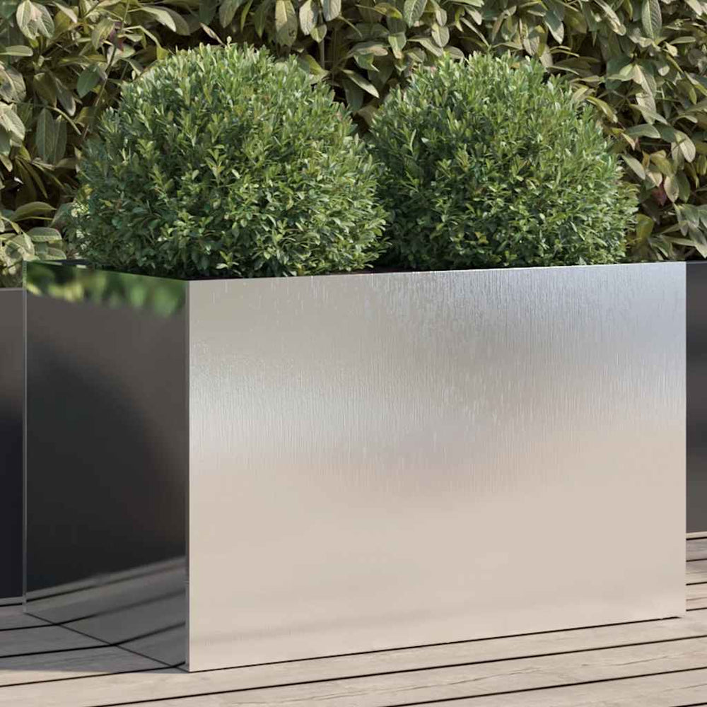 Edelstahl Pflanzkübel Silber 62 cm
