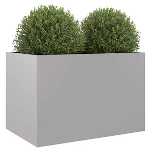 Silberner Pflanzkübel 62x40x39 cm