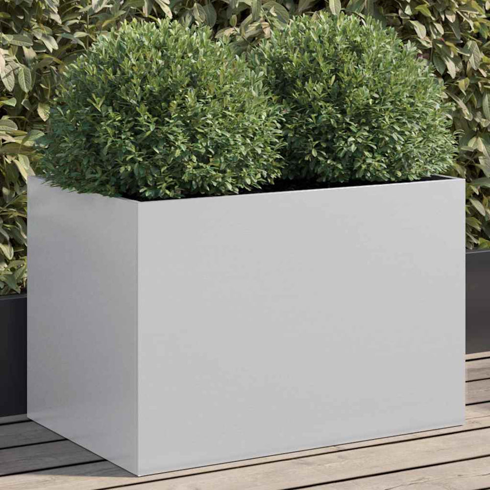 Silberner Pflanzkübel 62x40x39 cm