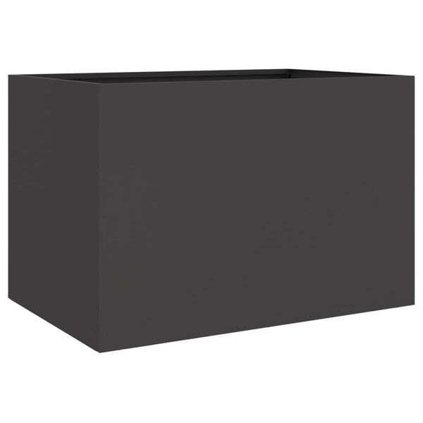 Schwarzer Pflanzkübel Stahl 62x47x46 cm