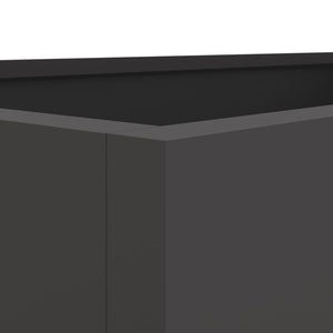 Schwarzer Pflanzkübel Stahl 62x47x46 cm