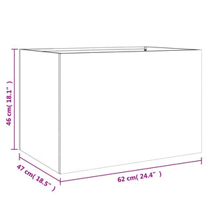 Schwarzer Pflanzkübel Stahl 62x47x46 cm