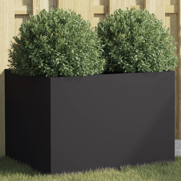 Schwarzer Pflanzkübel Stahl 62x47x46 cm