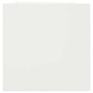 Weißer Pflanzkübel Stahl 62x47x46 cm
