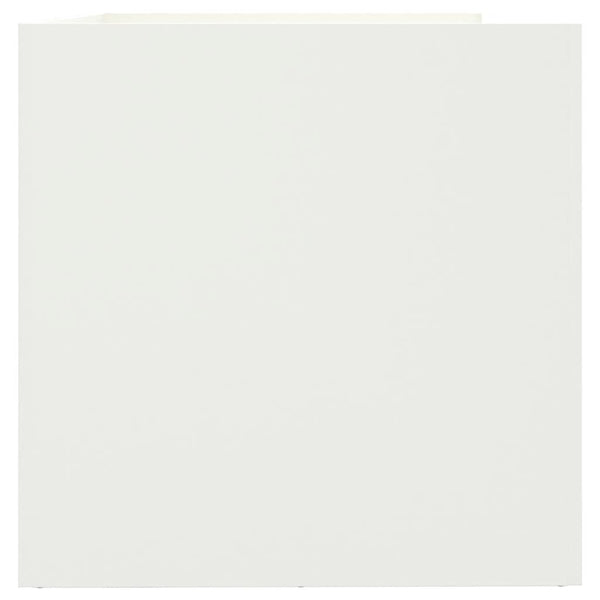Weißer Pflanzkübel Stahl 62x47x46 cm