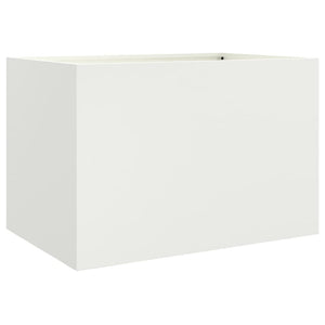 Weißer Pflanzkübel Stahl 62x47x46 cm