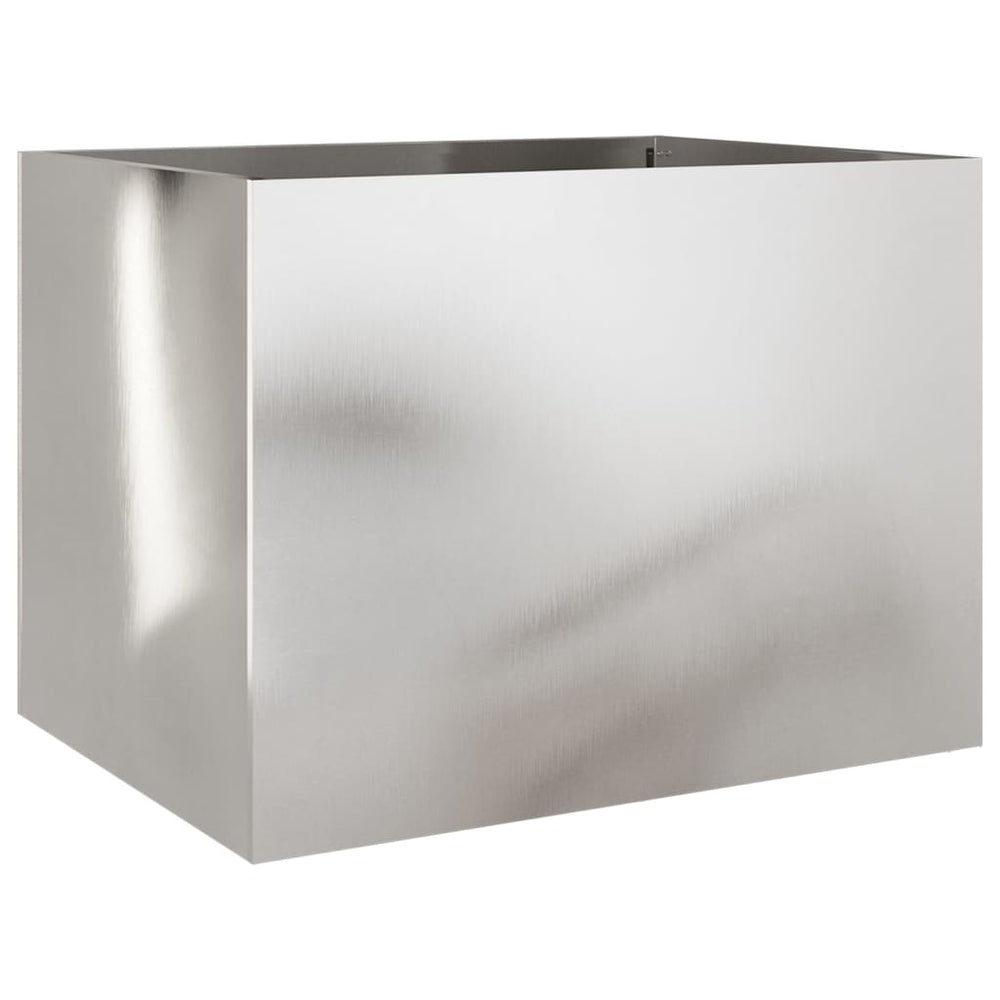 Edelstahl Pflanzkübel Silber 62cm