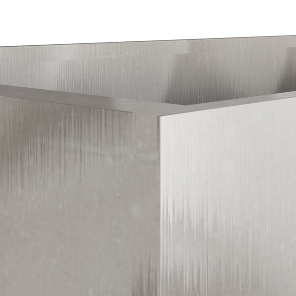 Edelstahl Pflanzkübel Silber 62cm