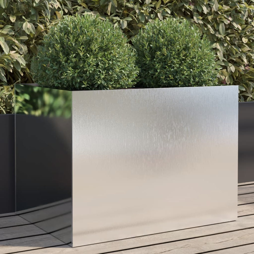 Edelstahl Pflanzkübel Silber 62cm