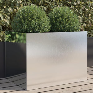 Edelstahl Pflanzkübel Silber 62cm