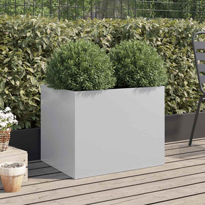 Silberner Pflanzkübel 62 cm Verzinkt